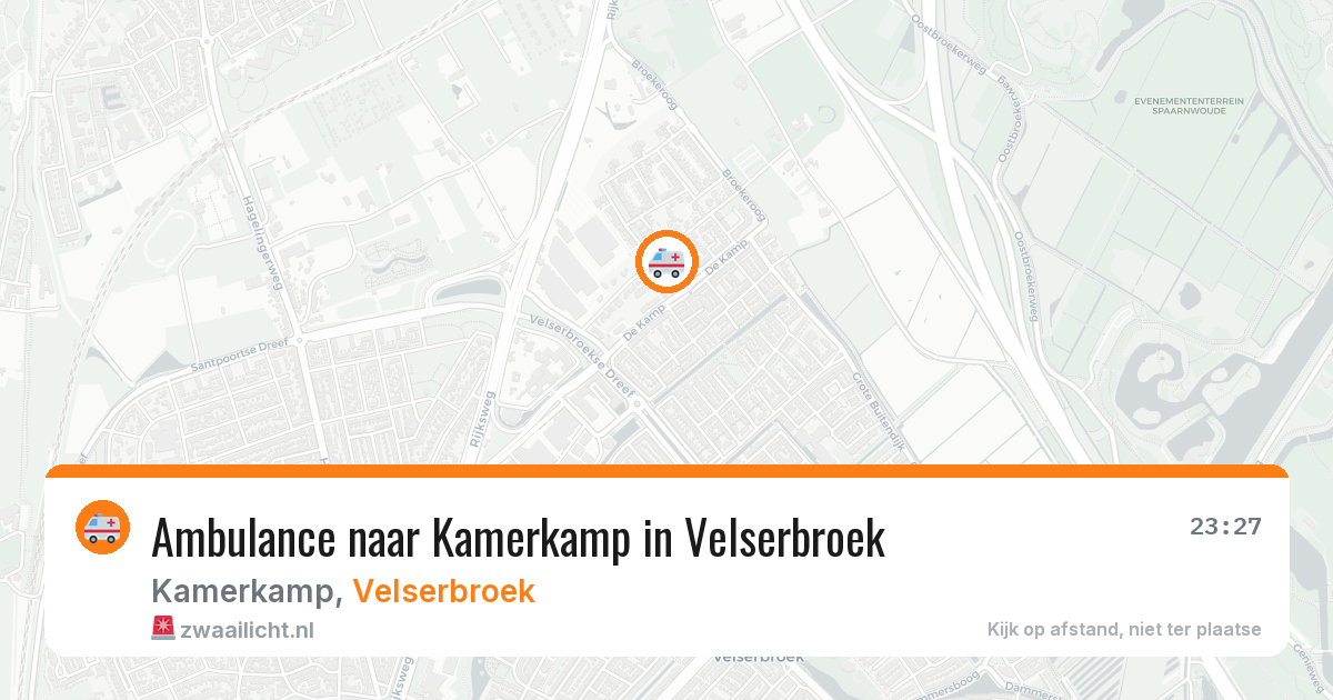 Ambulance naar Kamerkamp in Velserbroek — 22 jun 2026