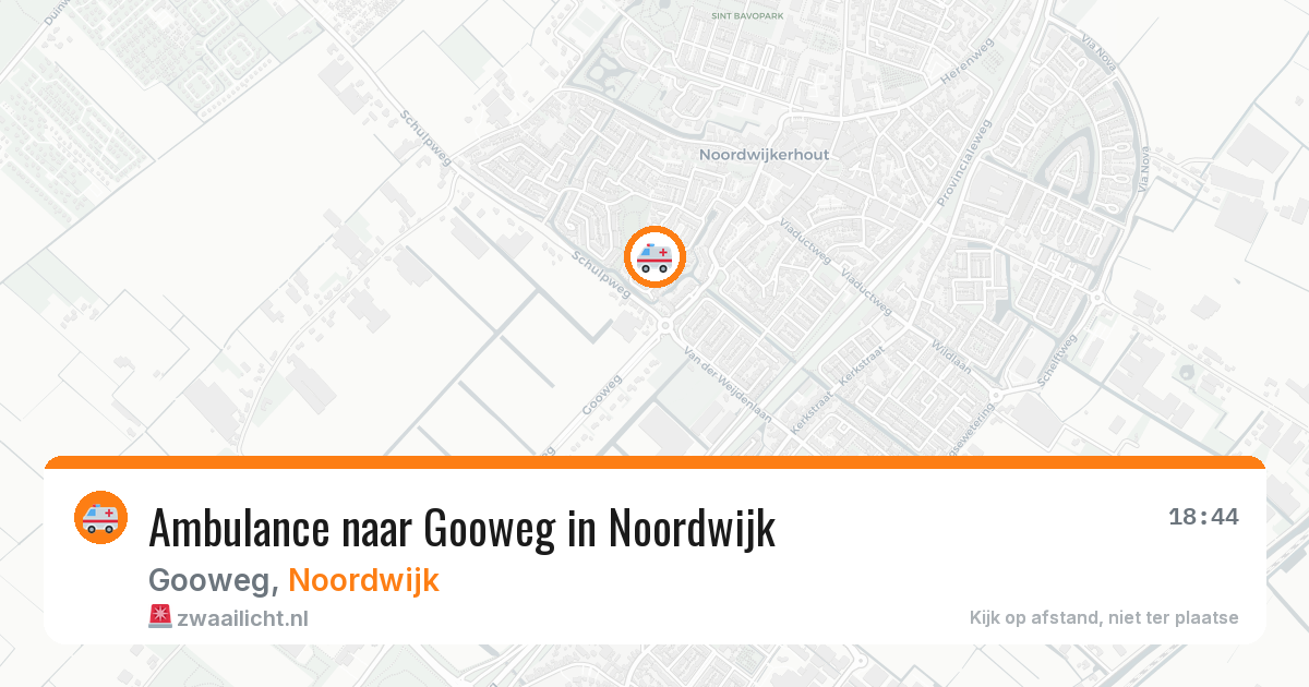 Ambulance naar Gooweg in Noordwijk — 17 jun 2026