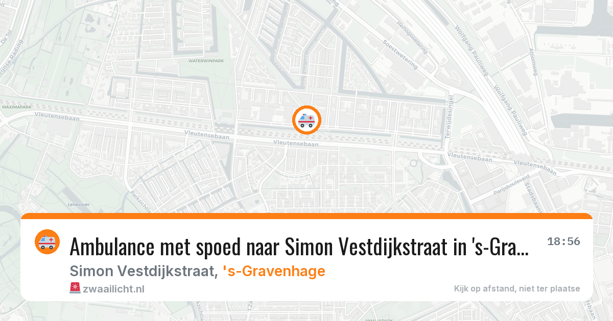 Ambulance met spoed naar Simon Vestdijkstraat in 's-Gravenhage — 8 apr 2026