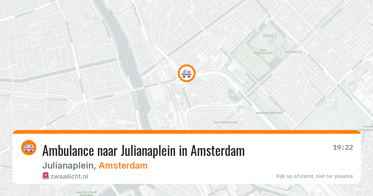 Ambulance naar Julianaplein in Amsterdam — 13 aug 2026