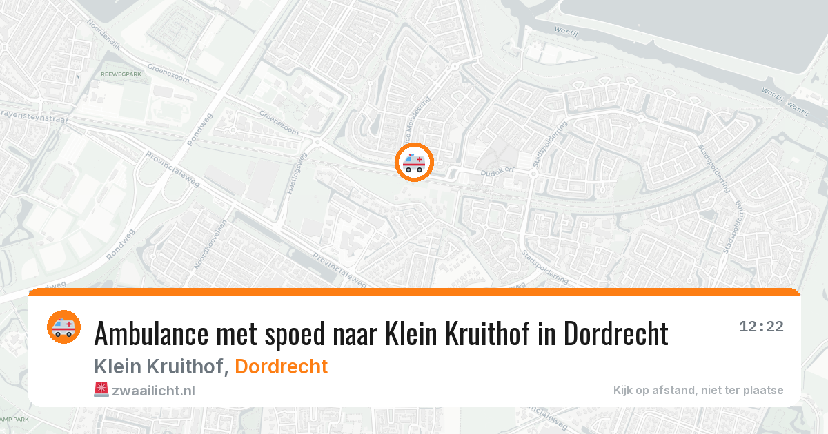 Ambulance met spoed naar Klein Kruithof in Dordrecht — 21 jan 2026