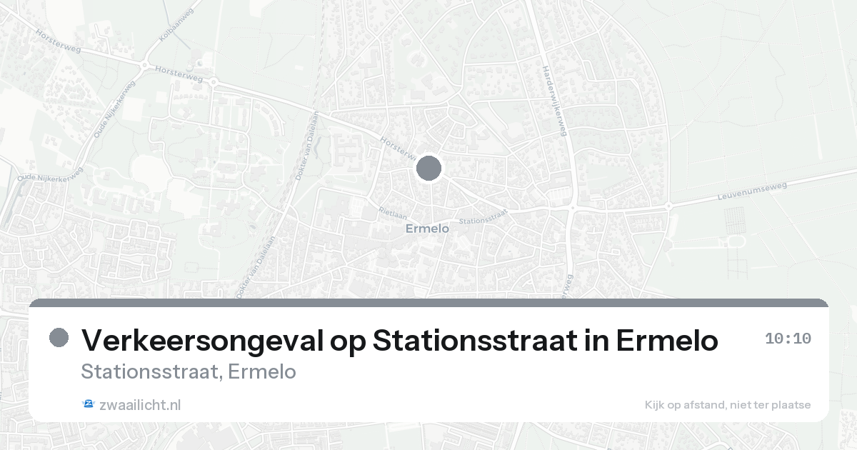 Verkeersongeval op Stationsstraat in Ermelo — 20 aug 2026