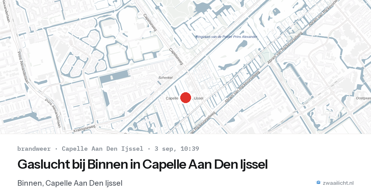 Gaslucht bij Binnen in Capelle Aan Den Ijssel — 3 sep 2026