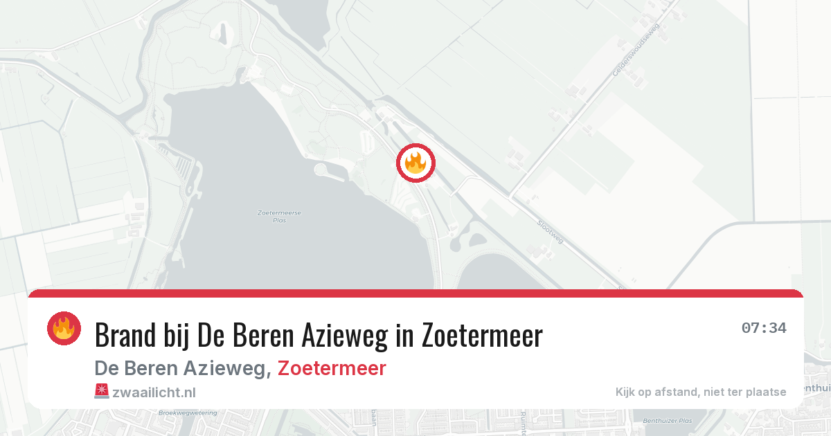 Brand bij De Beren Azieweg in Zoetermeer — 1 jun 2026