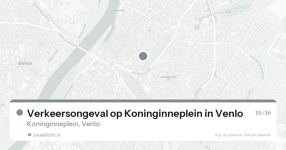 Verkeersongeval op Koninginneplein in Venlo — 21 aug 2026