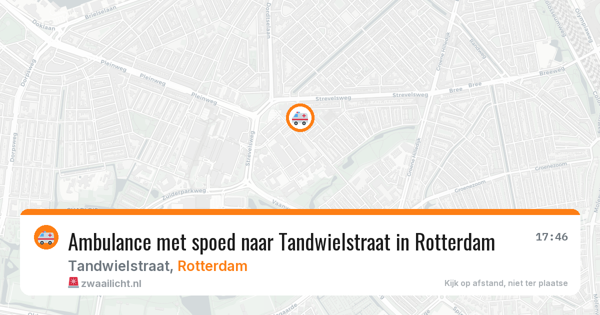 Ambulance met spoed naar Tandwielstraat in Rotterdam — 4 apr 2026