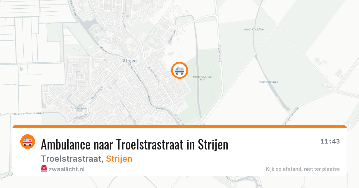 Ambulance naar Troelstrastraat in Strijen — 10 apr 2026