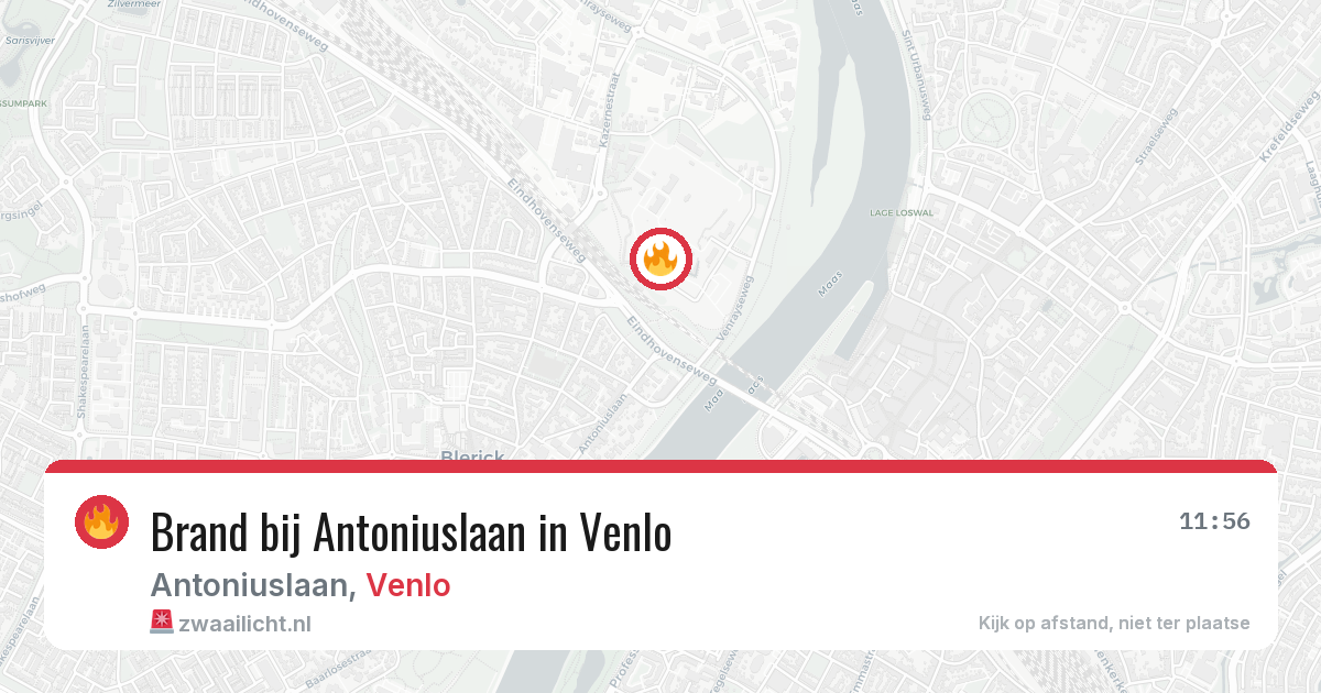 Brand bij Antoniuslaan in Venlo — 2 jun 2026