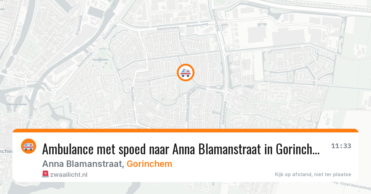 Ambulance met spoed naar Anna Blamanstraat in Gorinchem — 16 jul 2026