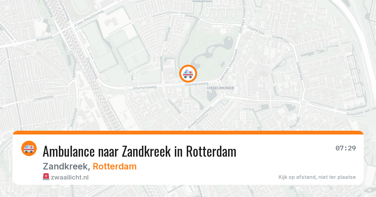 Ambulance naar Zandkreek in Rotterdam — 23 jun 2026