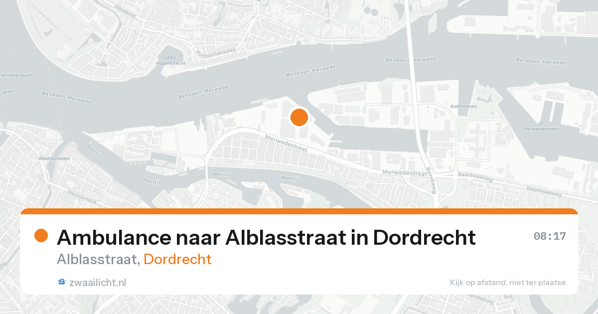 Ambulance naar Alblasstraat in Dordrecht — 8 feb 2026