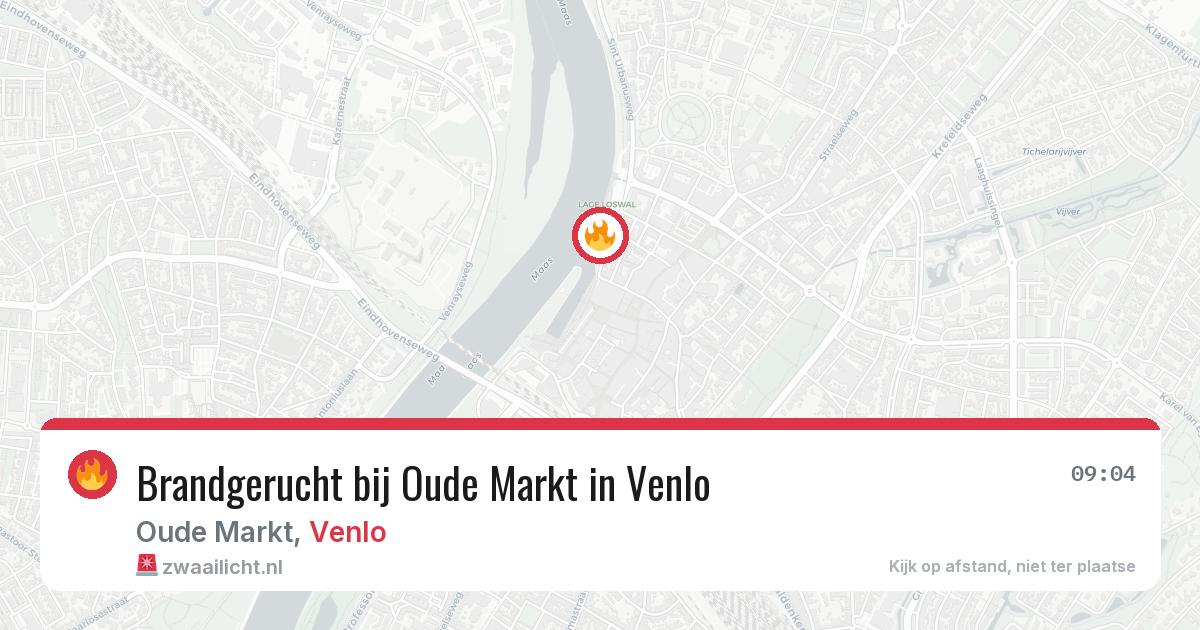 Brandgerucht bij Oude Markt in Venlo — 21 jul 2026