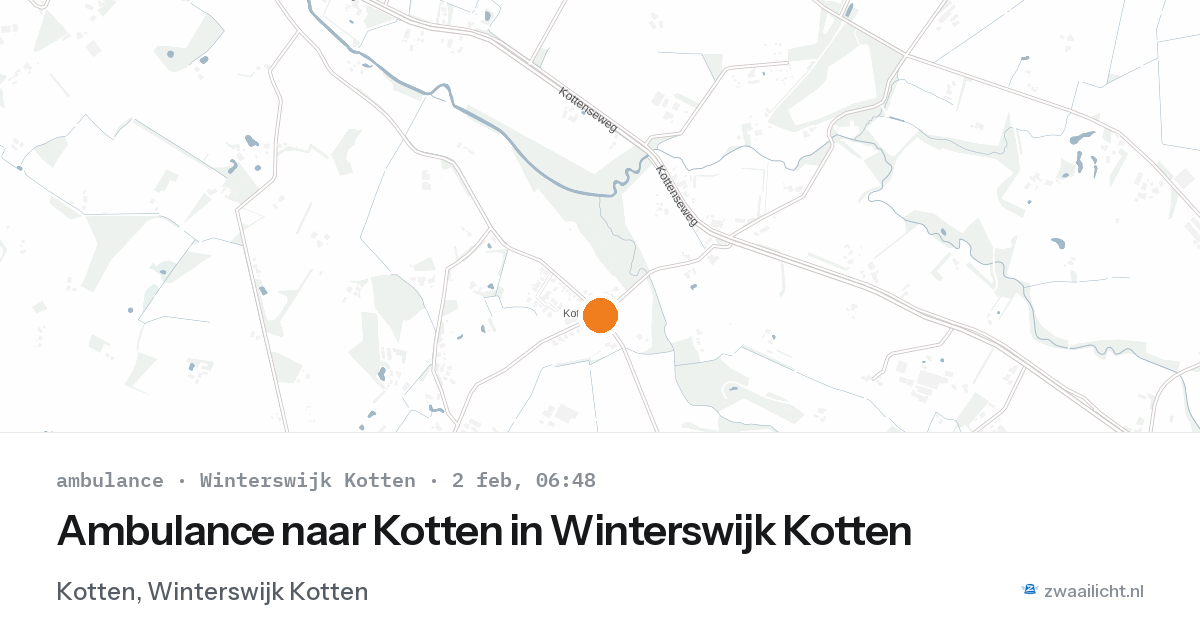 Ambulance naar Kotten in Winterswijk Kotten — 2 feb 2026