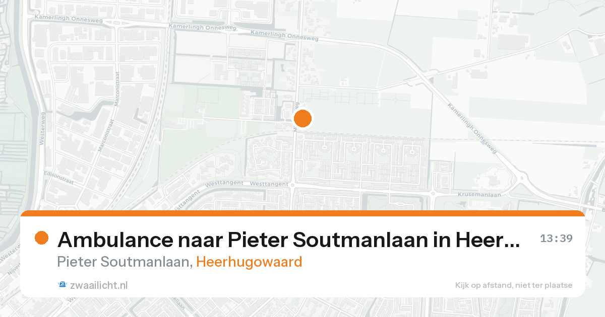 Ambulance naar Pieter Soutmanlaan in Heerhugowaard — 15 aug 2026