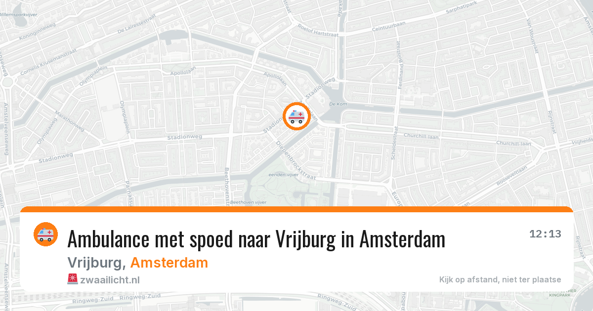Ambulance met spoed naar Vrijburg in Amsterdam — 11 apr 2026