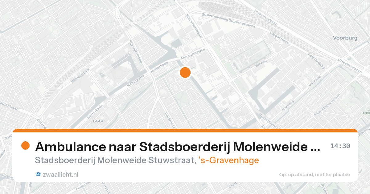 Ambulance naar Stadsboerderij Molenweide Stuwstraat in 's-Gravenhage — 7 feb 2026