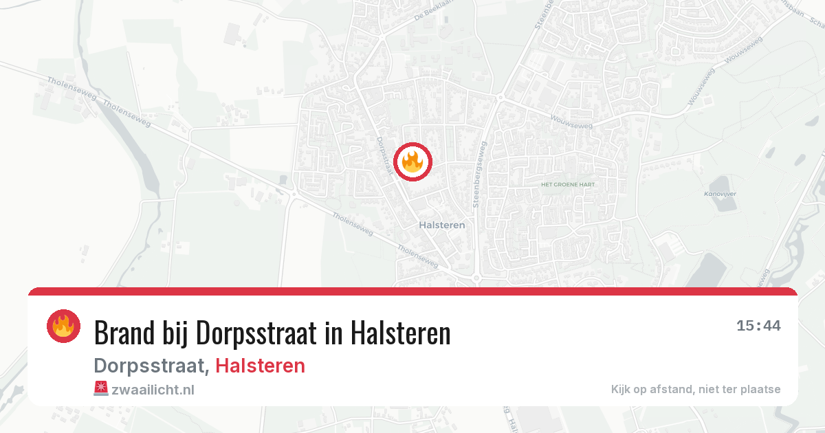 Brand bij Dorpsstraat in Halsteren — 3 jul 2026