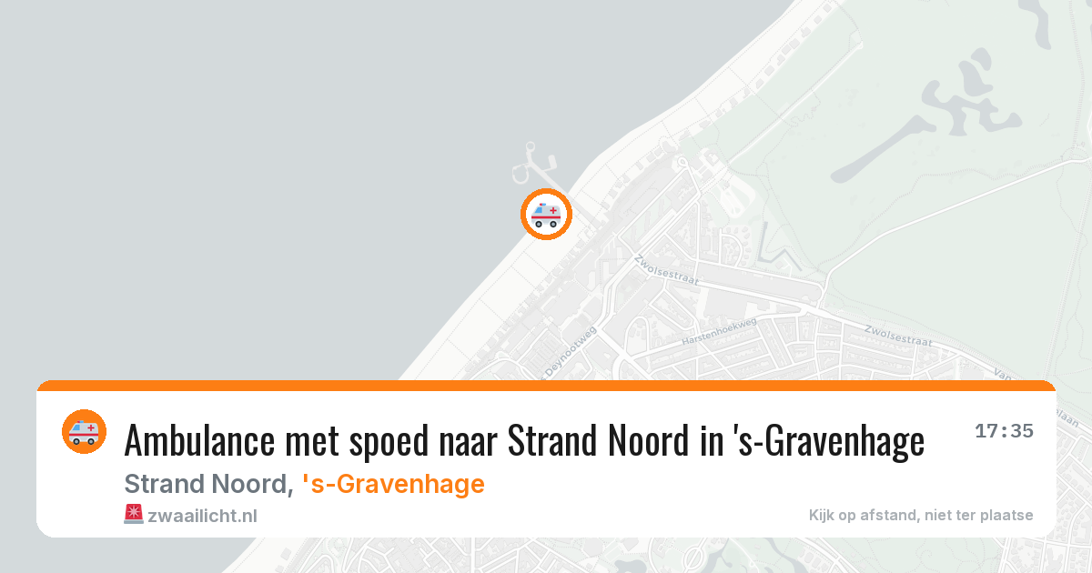 Ambulance met spoed naar Strand Noord in 's-Gravenhage — 13 aug 2026