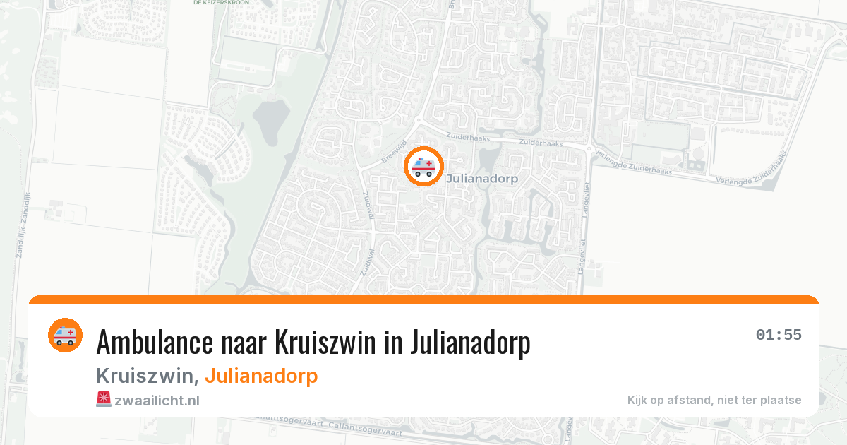 Ambulance naar Kruiszwin in Julianadorp — 4 jul 2026