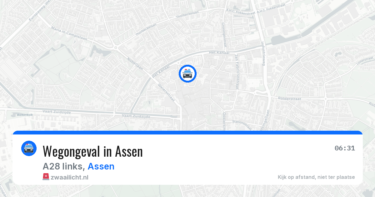 Wegongeval in Assen — 2 jul 2026