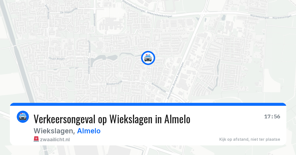 Verkeersongeval op Wiekslagen in Almelo — 1 jul 2026
