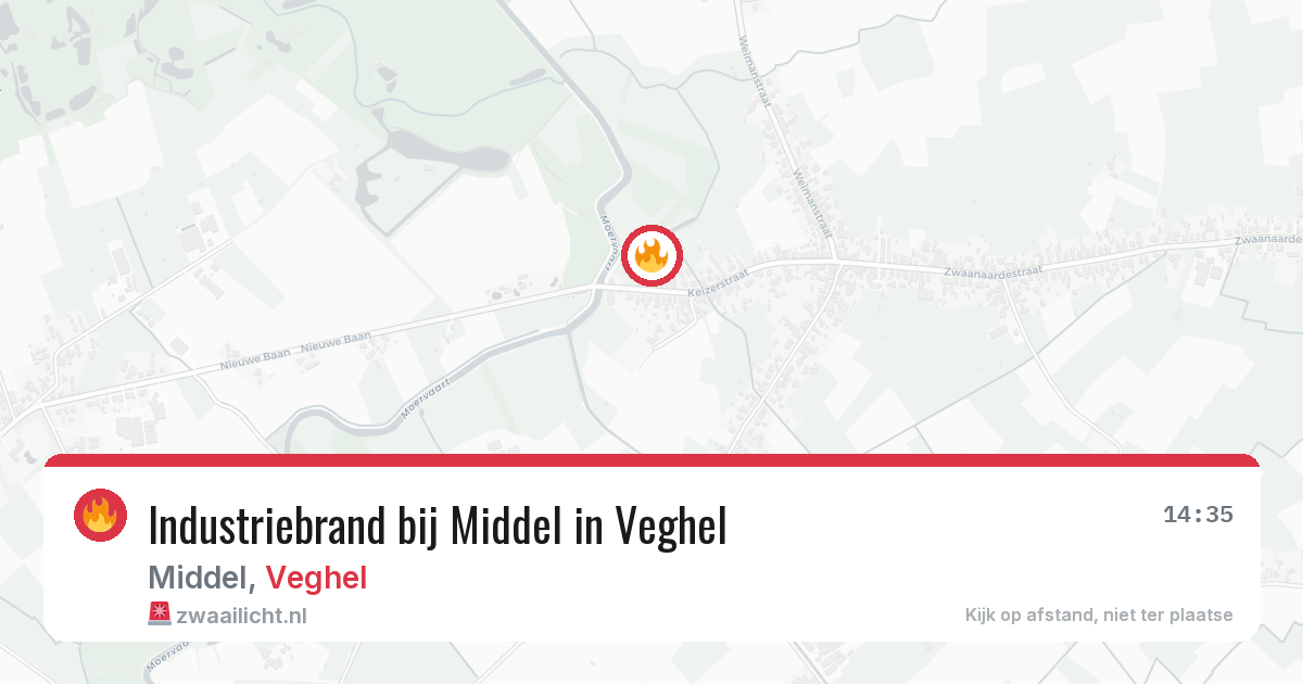 Industriebrand bij Middel in Veghel — 16 mrt 2026