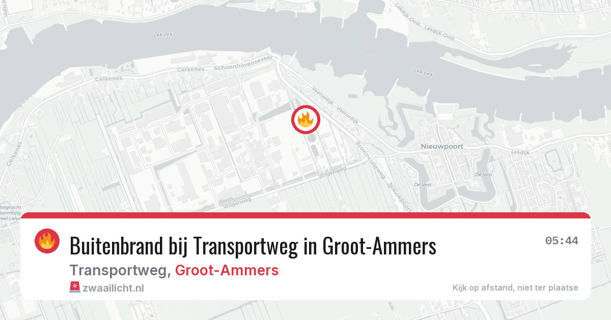 Buitenbrand bij Transportweg in Groot-Ammers — 4 mrt 2026