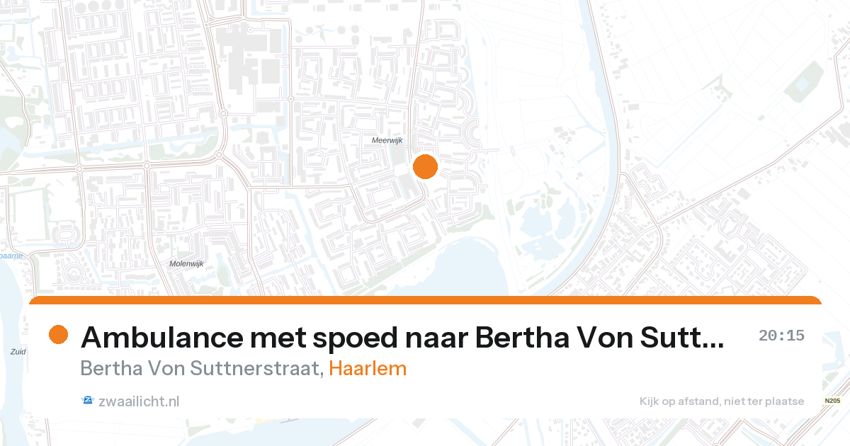 Ambulance met spoed naar Bertha Von Suttnerstraat in Haarlem — 13 jun 2026
