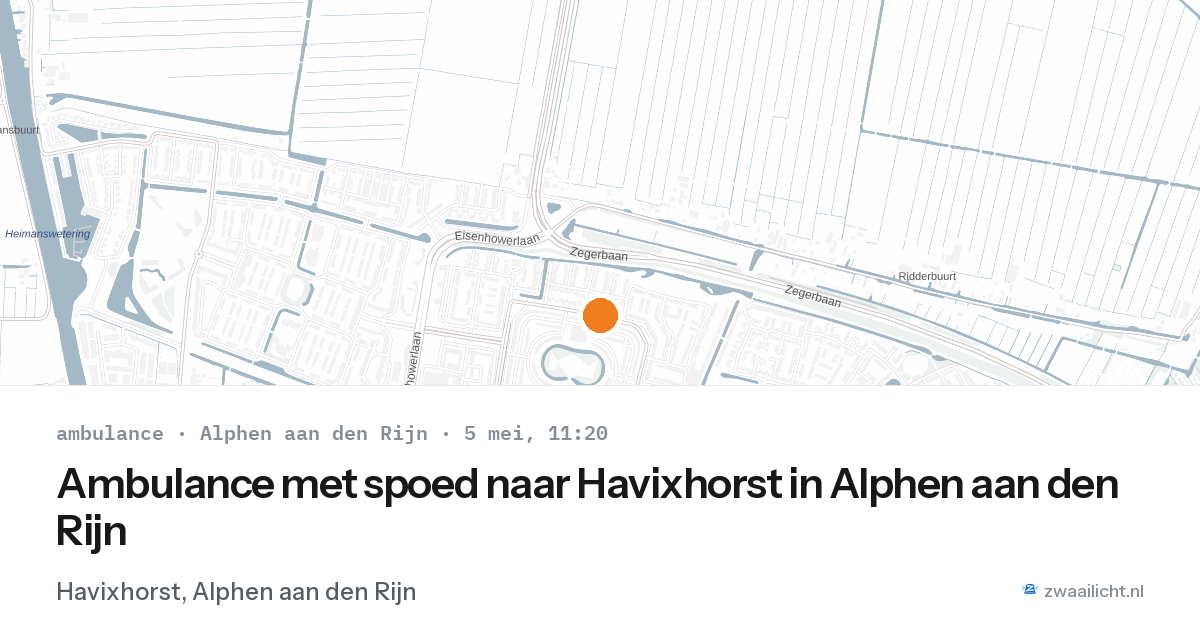Ambulance met spoed naar Havixhorst in Alphen aan den Rijn — 5 mei 2026