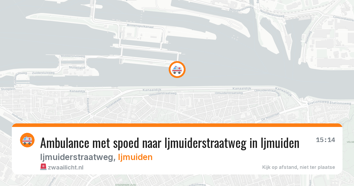 Ambulance met spoed naar Ijmuiderstraatweg in Ijmuiden — 16 mrt 2026