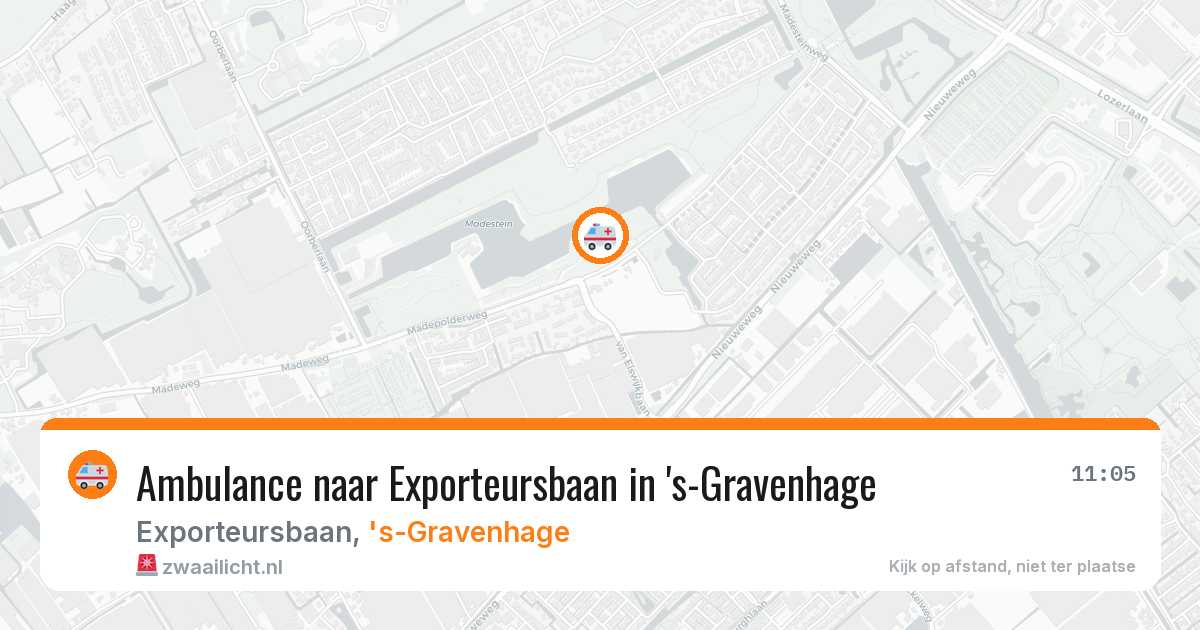 Ambulance naar Exporteursbaan in 's-Gravenhage — 10 aug 2026