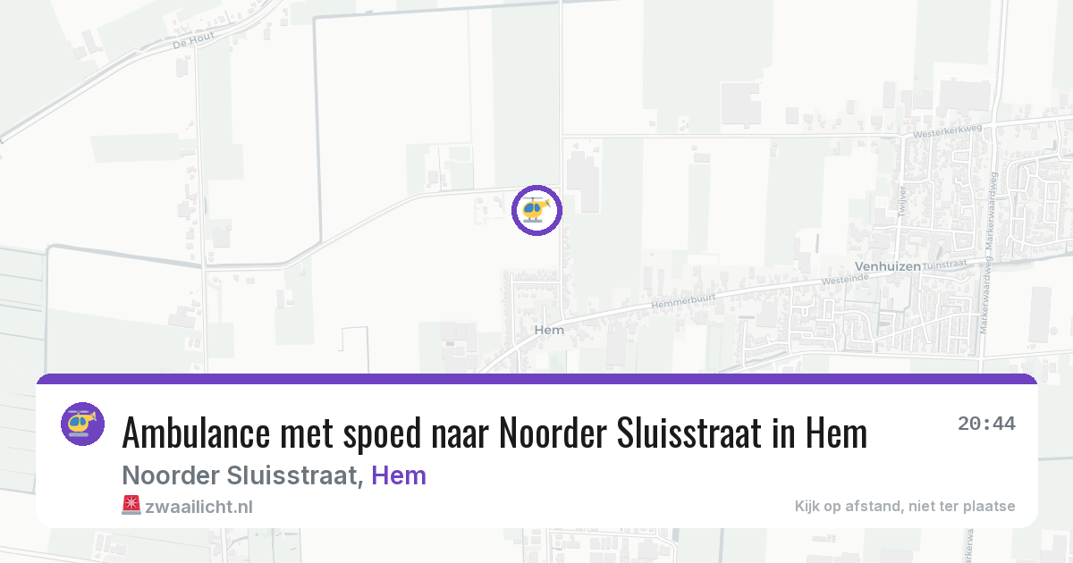 Ambulance met spoed naar Noorder Sluisstraat in Hem — 8 feb 2026