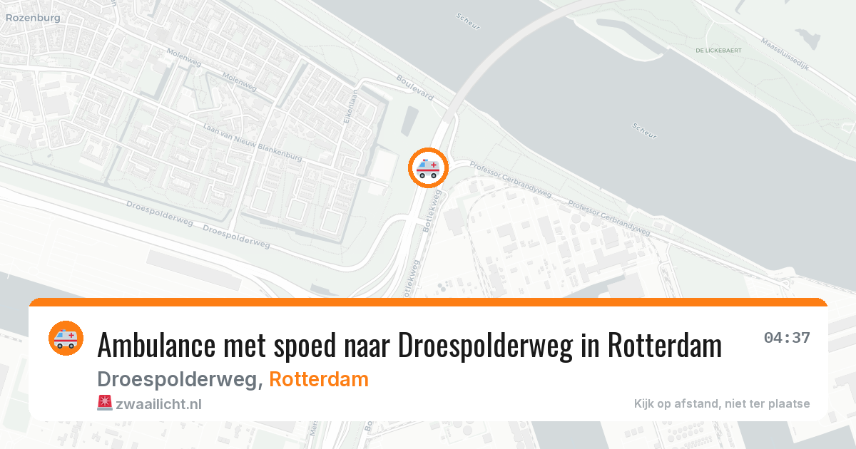 Ambulance met spoed naar Droespolderweg in Rotterdam — 9 apr 2026