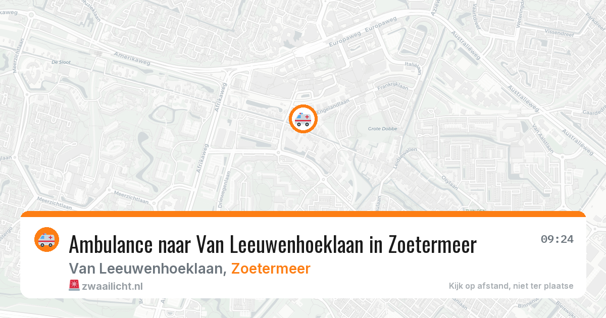 Ambulance naar Van Leeuwenhoeklaan in Zoetermeer — 30 jun 2026