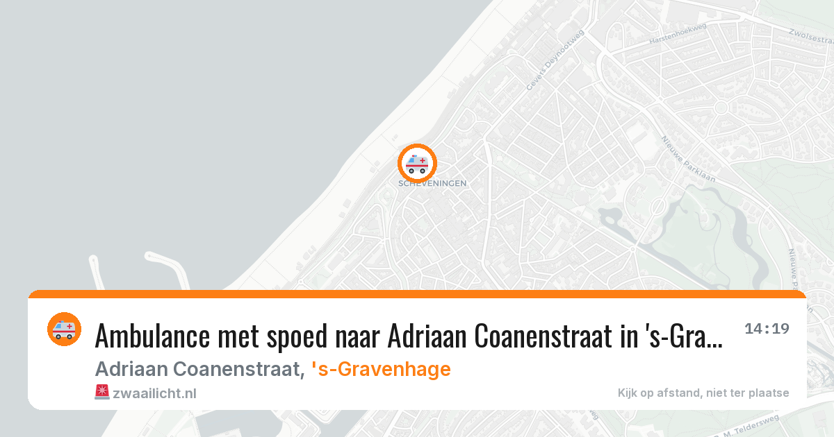 Ambulance met spoed naar Adriaan Coanenstraat in 's-Gravenhage — 13 jun 2026