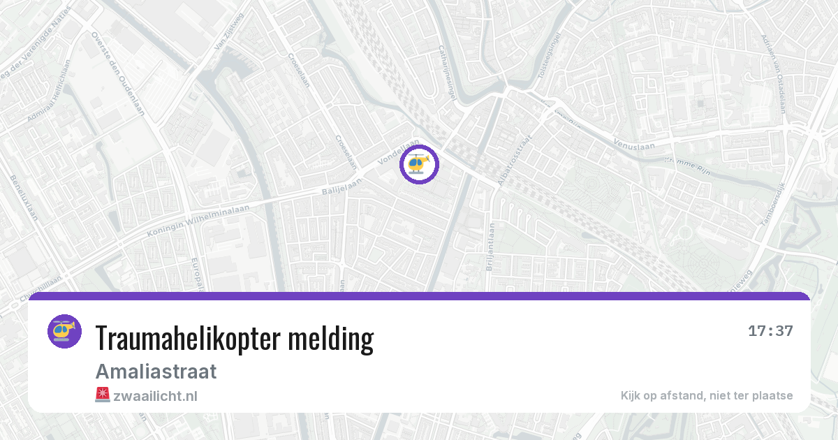 Traumahelikopter melding — 29 mrt 2026