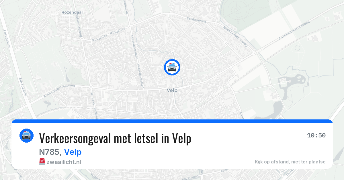 Verkeersongeval met letsel in Velp — 10 aug 2026