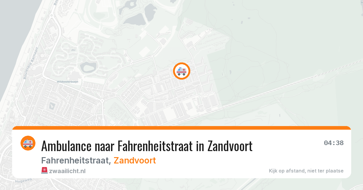 Ambulance naar Fahrenheitstraat in Zandvoort — 9 jun 2026