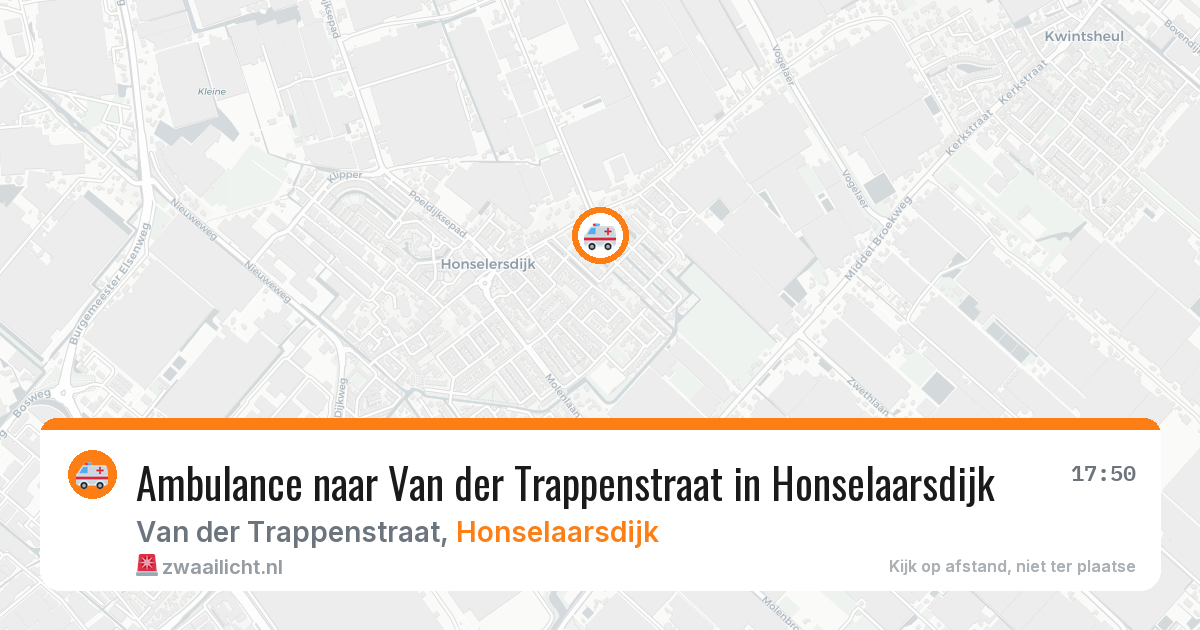 Ambulance naar Van der Trappenstraat in Honselaarsdijk — 20 mei 2026