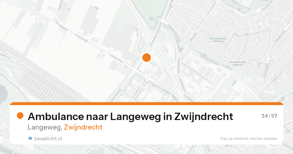 Ambulance naar Langeweg in Zwijndrecht — 19 aug 2026