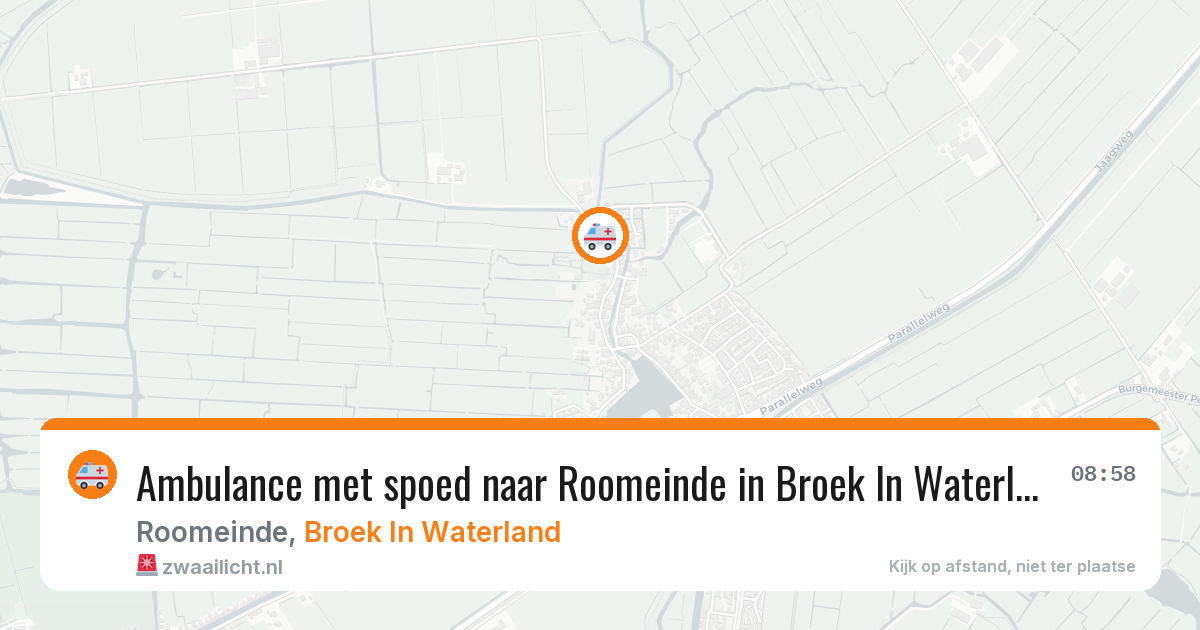 Ambulance met spoed naar Roomeinde in Broek In Waterland — 7 feb 2026