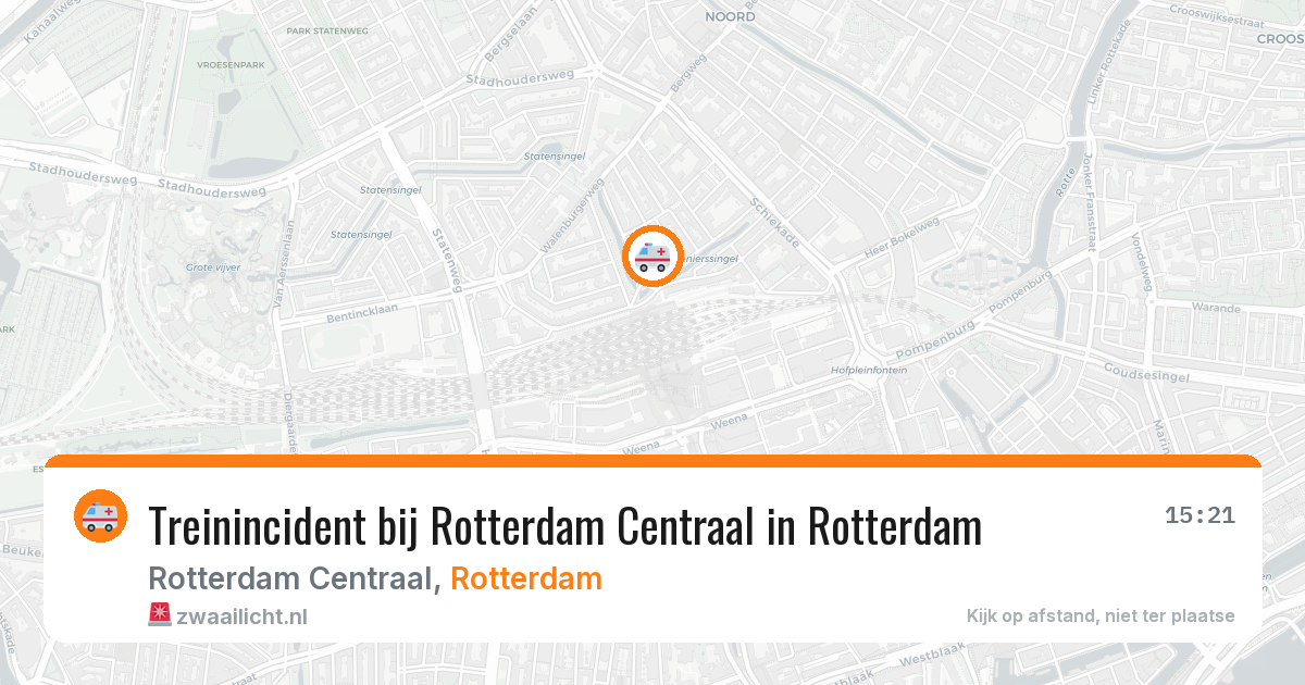 Treinincident bij Rotterdam Centraal in Rotterdam — 8 feb 2026