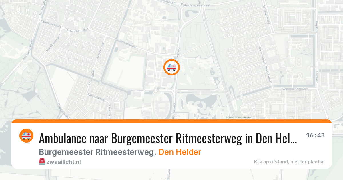 Ambulance naar Burgemeester Ritmeesterweg in Den Helder — 25 mrt 2026