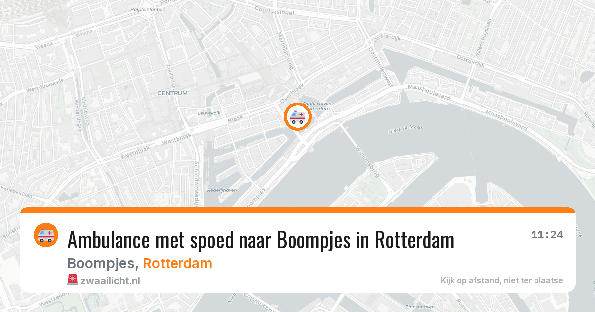 Ambulance met spoed naar Boompjes in Rotterdam — 11 mrt 2026
