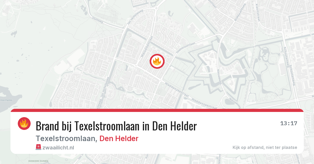Brand bij Texelstroomlaan in Den Helder — 26 jun 2026