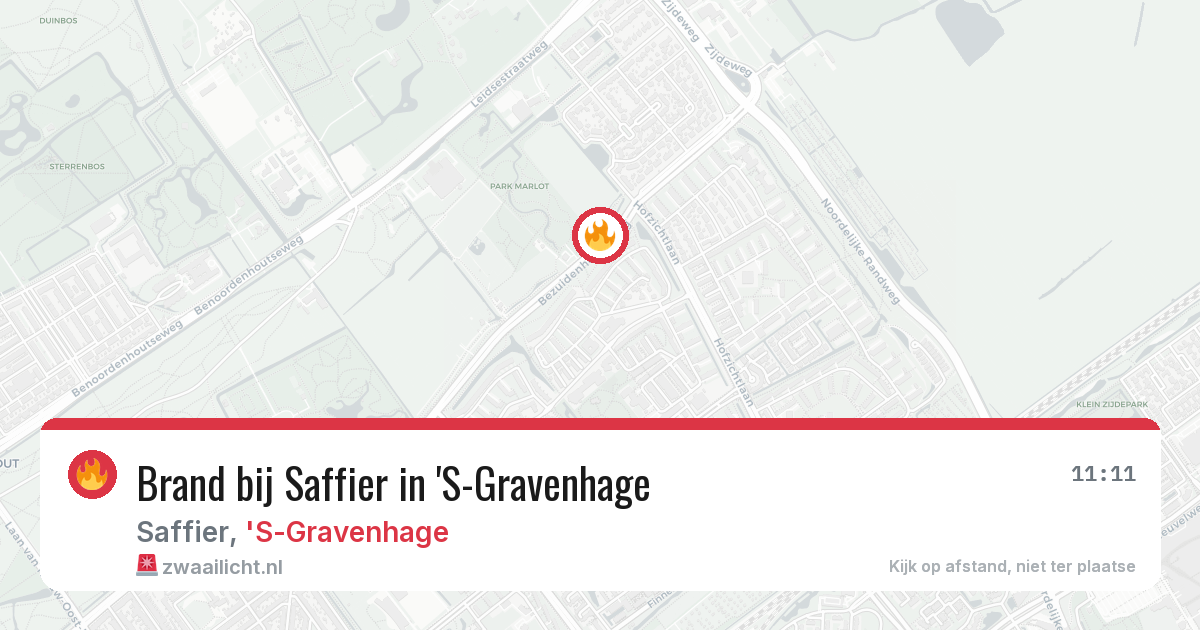 Brand bij Saffier in 'S-Gravenhage — 22 jun 2026