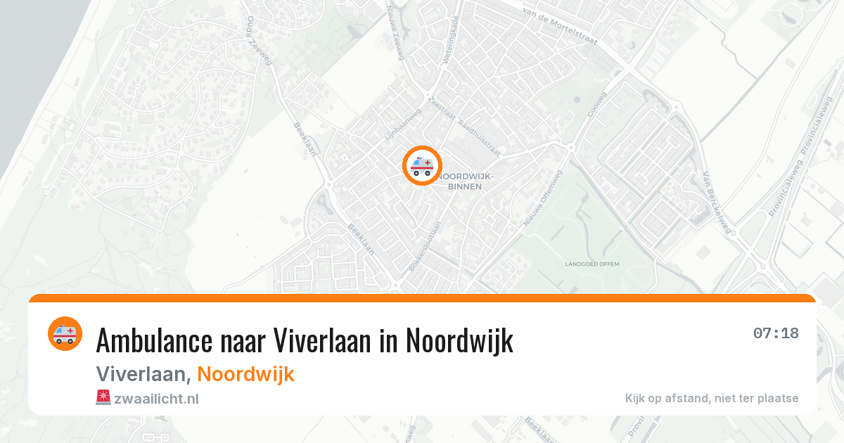 Ambulance naar Viverlaan in Noordwijk — 12 aug 2026