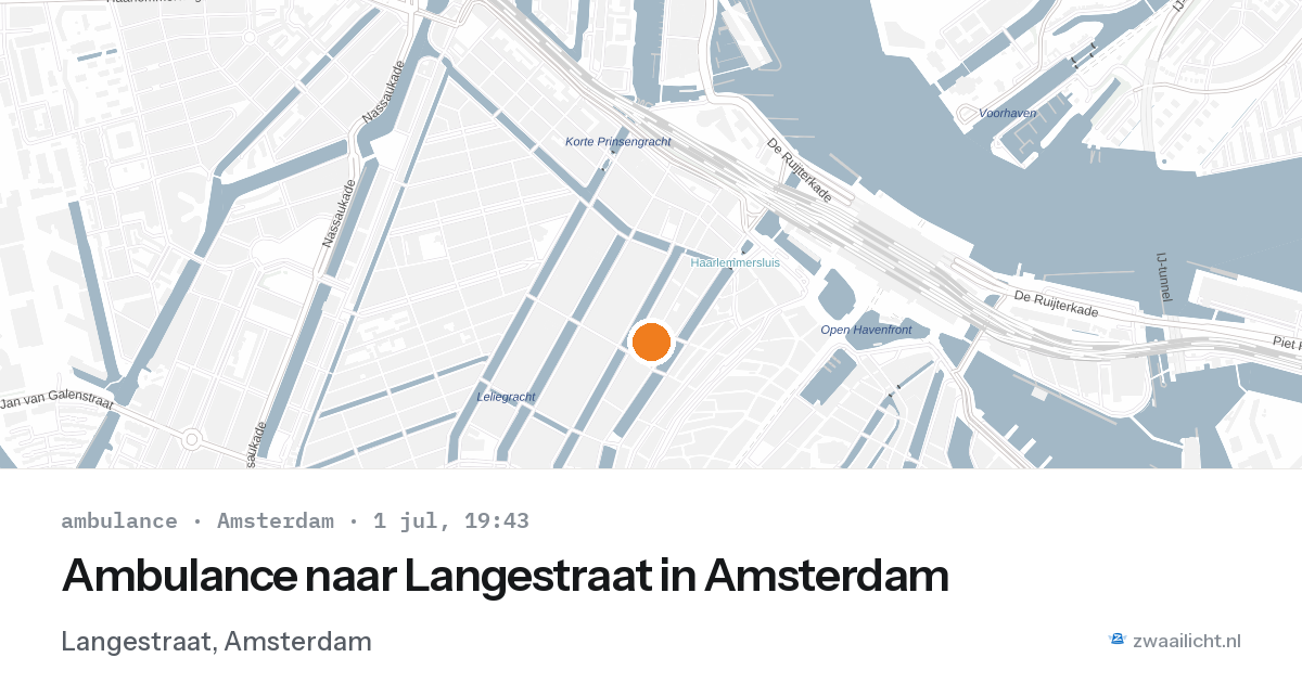 Ambulance naar Langestraat in Amsterdam — 1 jul 2026