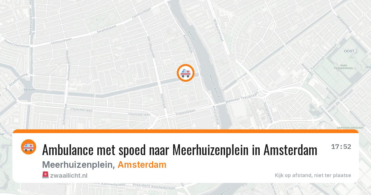 Ambulance met spoed naar Meerhuizenplein in Amsterdam — 1 jul 2026