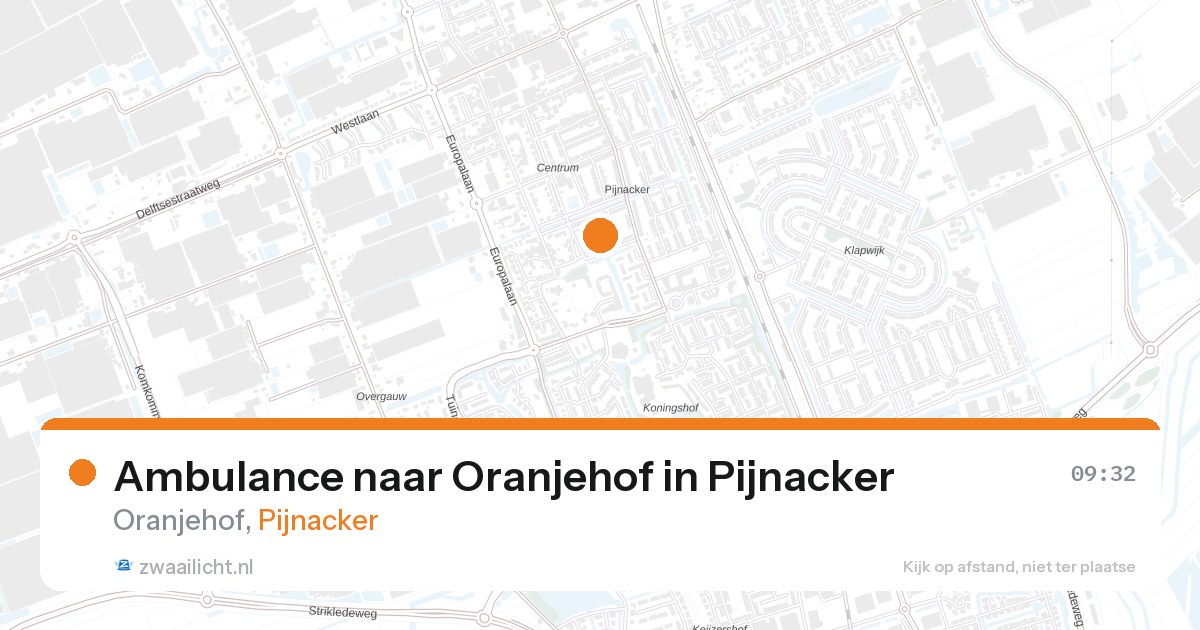 Ambulance naar Oranjehof in Pijnacker — 17 jul 2026
